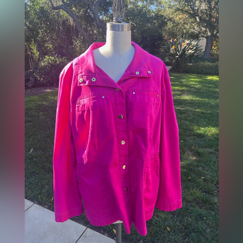 Chico's multi-pocket utility jacket - Chico’s Size 2